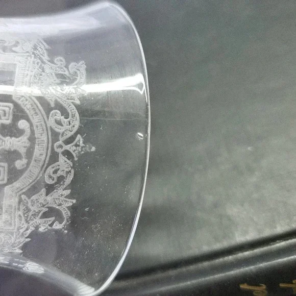 4 Morgantown Glass Co's Virginia Cordial Etched in Clear Wine/Water Glasses - Picture 9 of 16